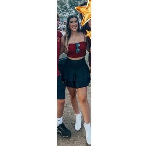 ENTRO Black Satin Boutique Skirt